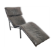 Tord Bjorklund leather chaise longue, 80s