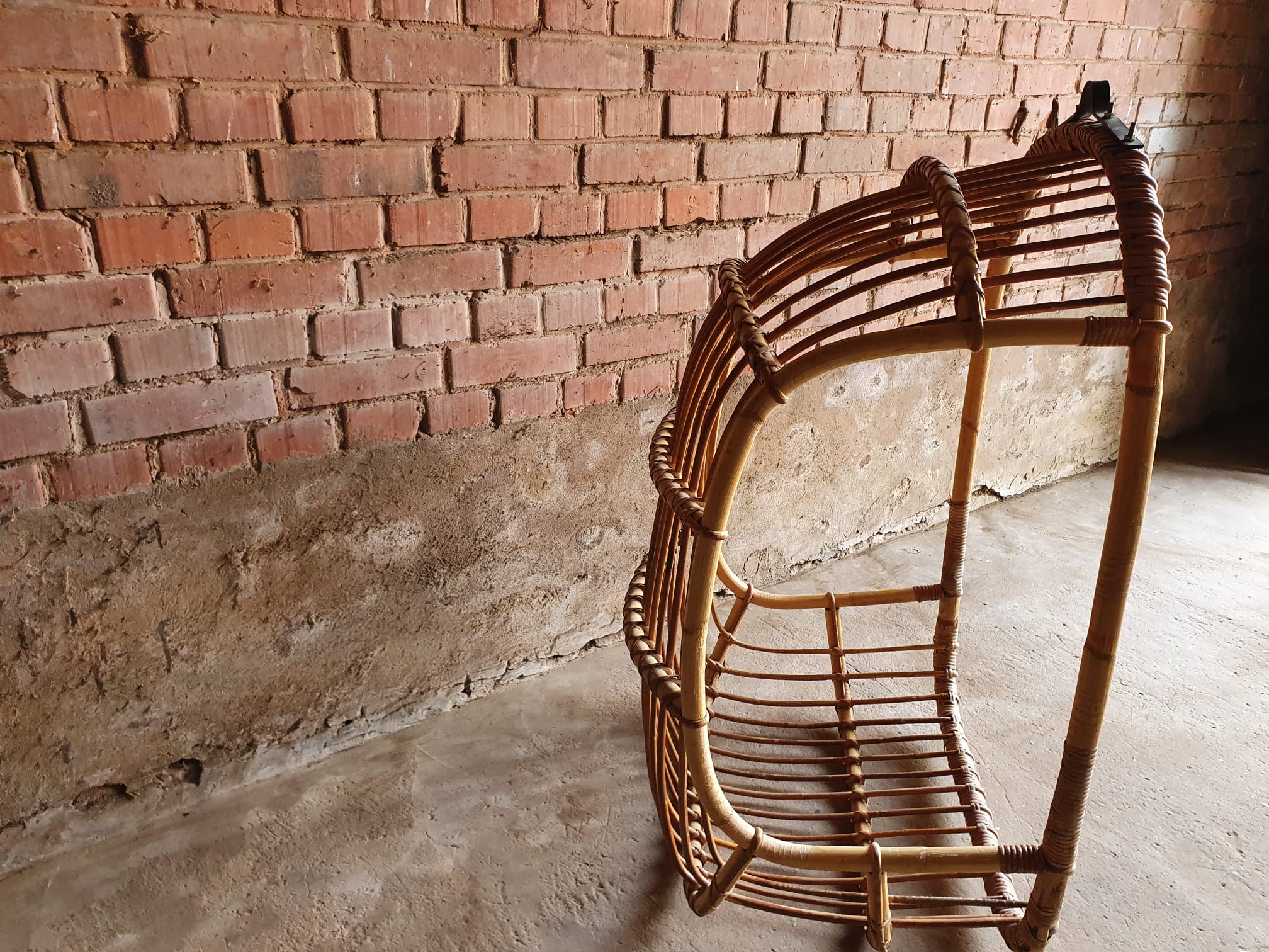 Vintage bamboo hanging chair