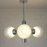 Vintage Murano Glass Pendant Lamp / Mazzega Sputnik Chandelier 1970's
