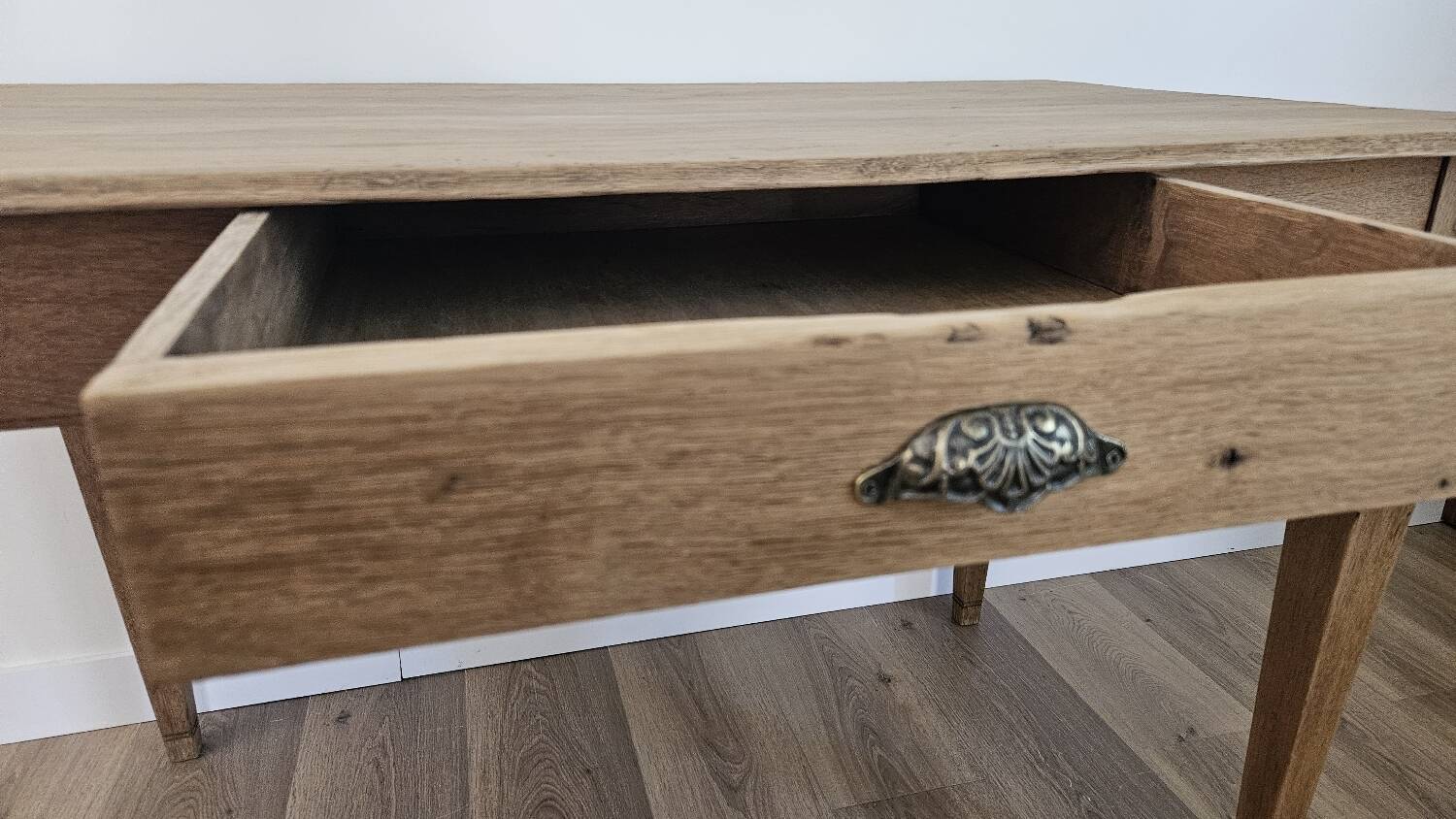 Solid wood farmhouse table