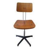 Mid-Century Industrial Office Chair Adjustable Swivel Vintage Stol Kamnik 60s/70s