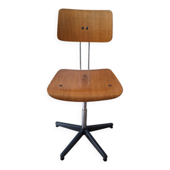 Chaise de bureau industrielle Mid-Century pivotante réglable vintage Stol Kamnik années 60/70