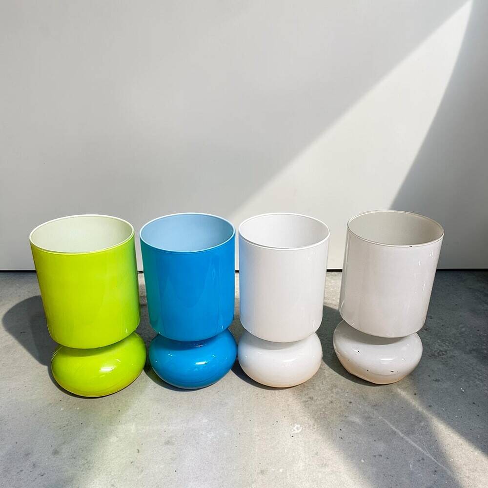Lot of 4 assorted colors Scandinavian table lamps