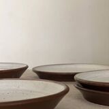 Dessert service in Gien stoneware, vintage 1970