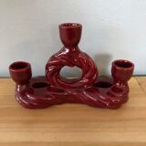 Enamelled ceramic candle holder
