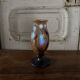 Iridescent glass paste vase signed JP Mateus 1995