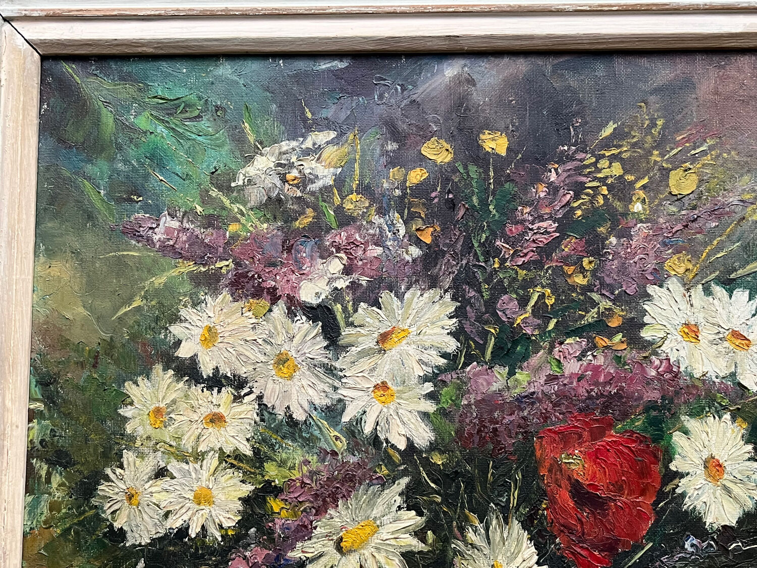 Oil on canvas - bouquet of flowers - Loriaux