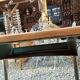 Vintage school desk in iron and wood