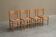 Set of 4 Mid Century beech dining chairs from the 1970s.