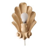Beige ceramic shell lamp wall lamp from the 40s