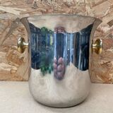 Antique champagne ice bucket saf stainless steel cooler france vintage