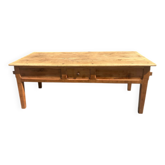Farmhouse table with drawer and bread slide niche