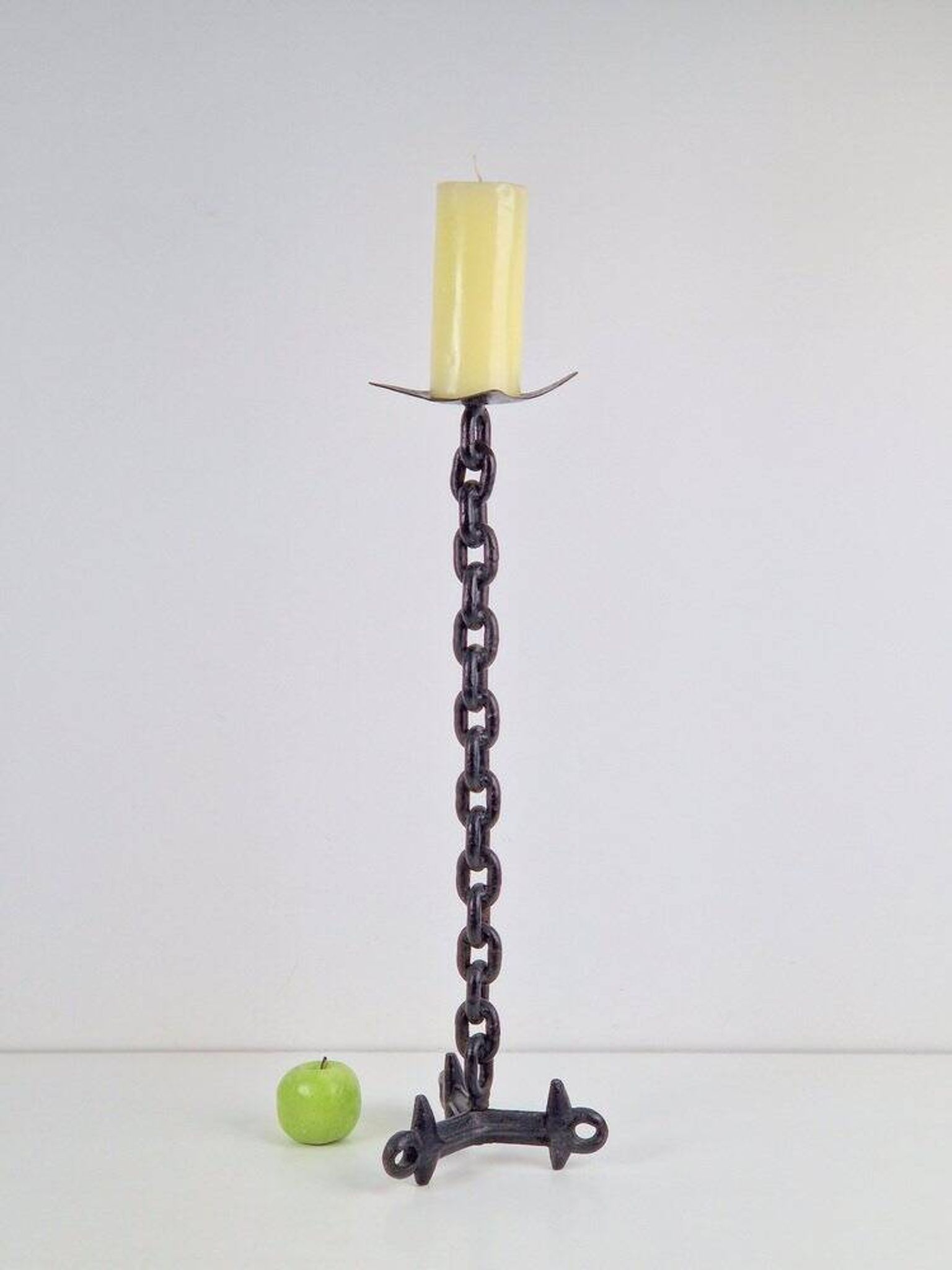 Brutalist Chain Floor Candleholder from Franz West, France, 1960s