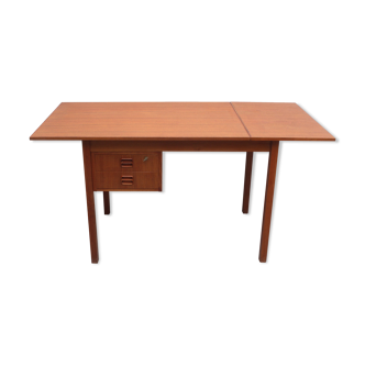 Extendible desk in teak 1960