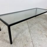 Table basse moderne Artimeta en verre et métal du milieu du siècle par Floris Fiedeldij pour Artimeta, années 1950