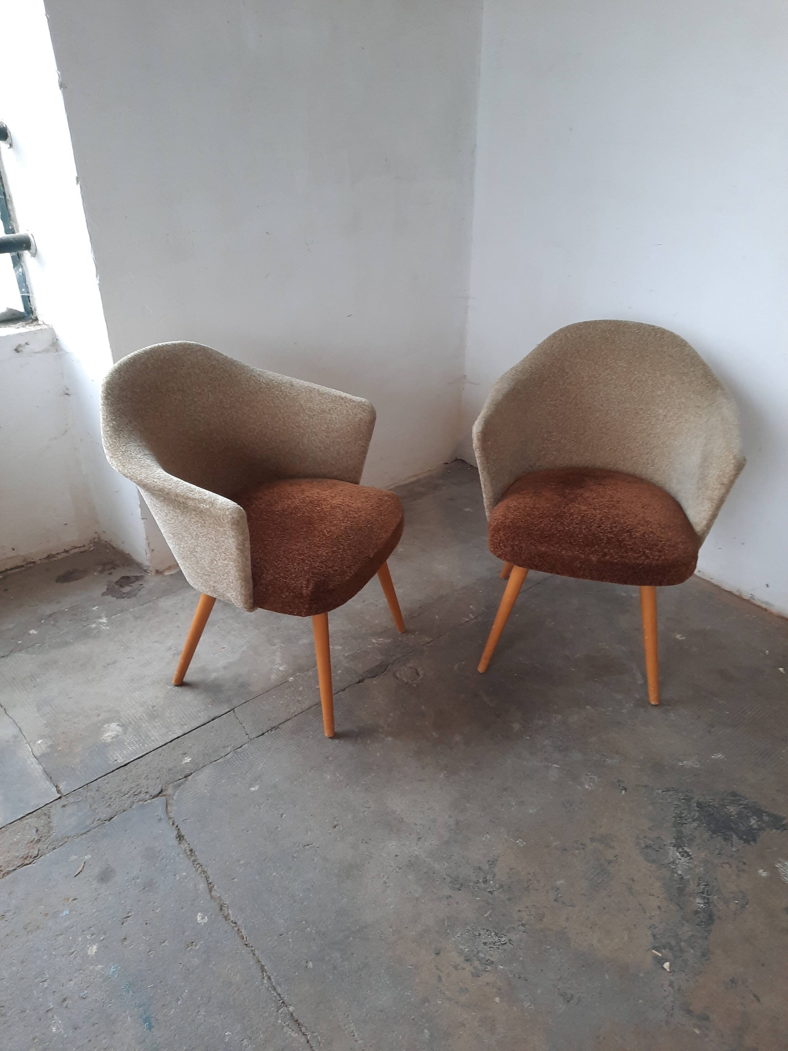 2 armchairs published by Thonet, 1960