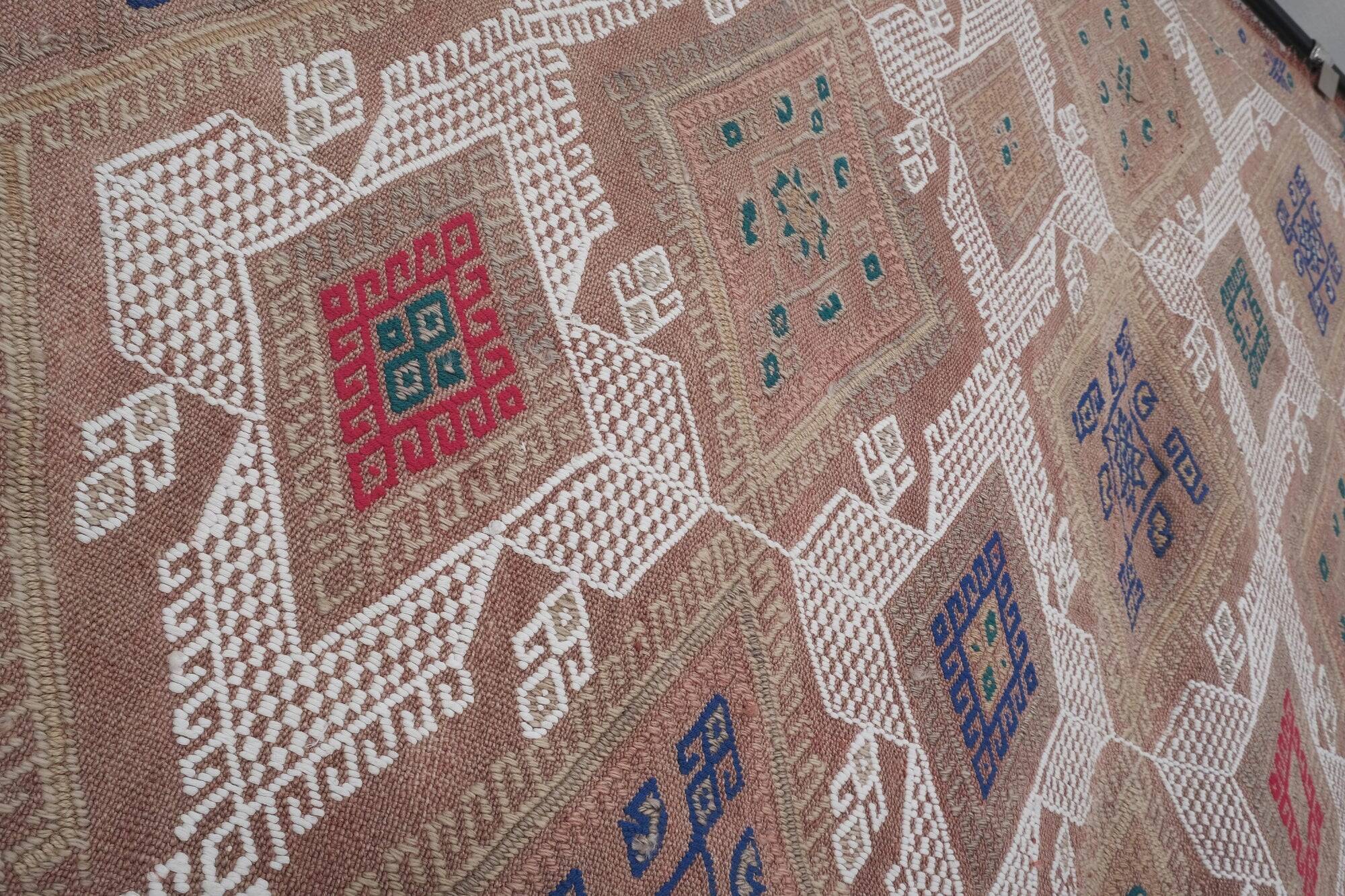 Tapis Kilim turc vintage tissé main