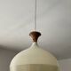 Rotaflex pendant light in Rhodoid and teak from the 1960s