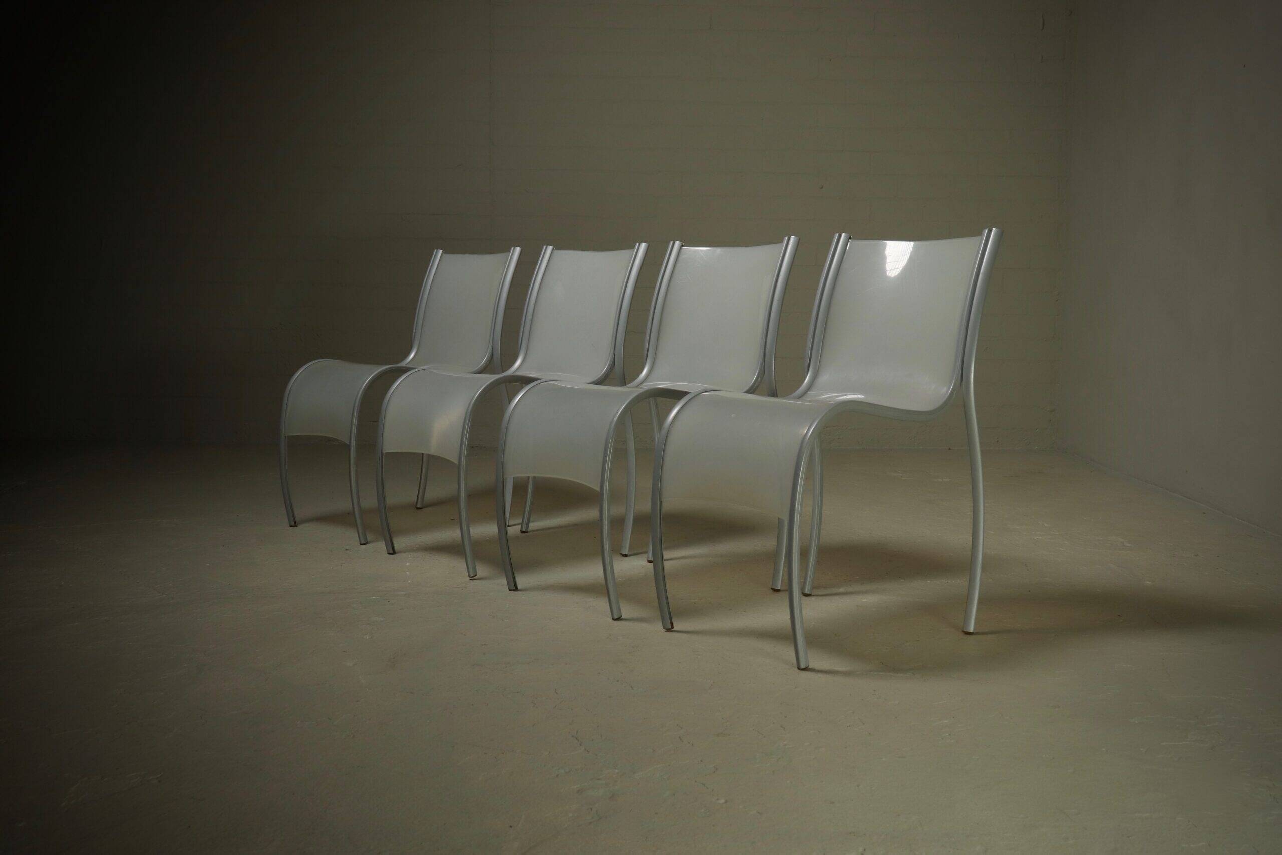 Set of 4 FPE chairs by Ron Arad for Kartell 1990s
