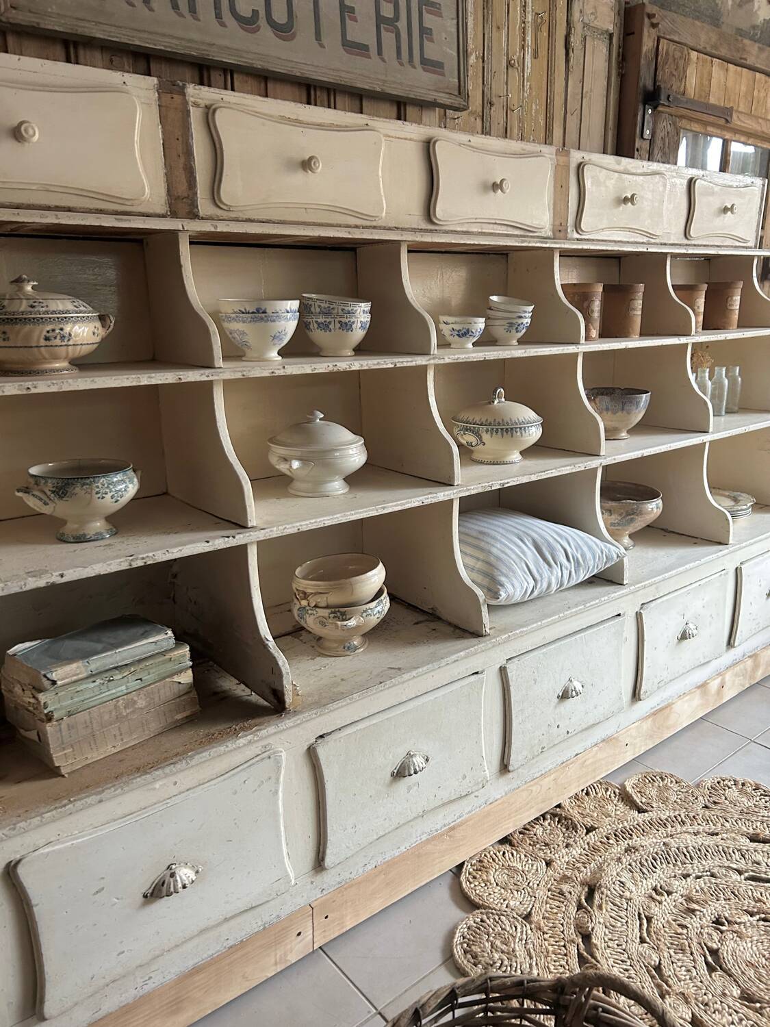 Exceptional old grocery store furniture - dresser