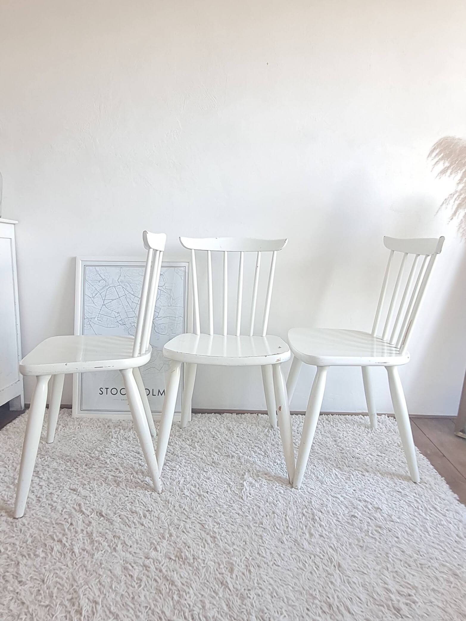 Set of six vintage Scandinavian chairs
