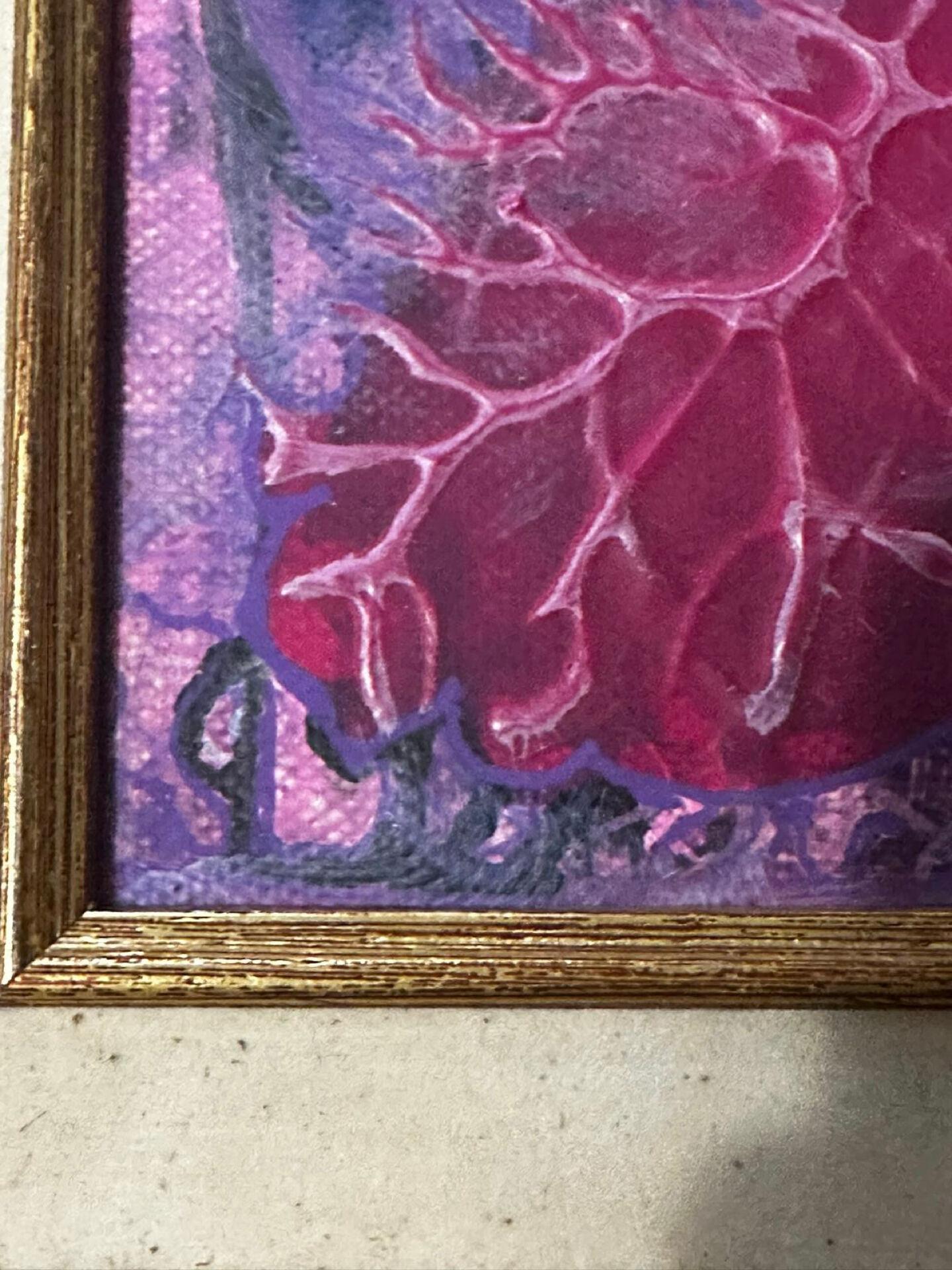Abstract painting signed Bernard Ledain (1944-2024), mixed media on