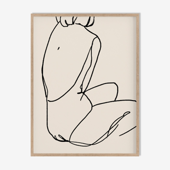 Female figure giclee art print, 50x70cm