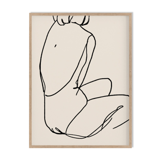 Female figure giclee art print, 50x70cm