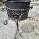 Wrought iron standing planter