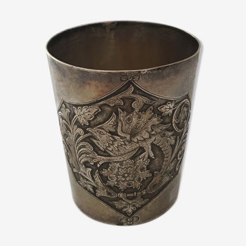 Silver metal cup