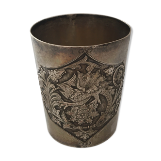 Silver metal cup