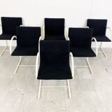 Postmodern cirkel dining chairs by Metaform, 1980s, Set of 6