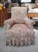 Antique armchair fully restored with brass wheels.