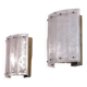 Pair of Scandinavian wall lights in brass and glass 1970