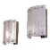 Pair of Scandinavian wall lights in brass and glass 1970