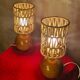Paire de lampes de chevet boules vintage de style scandinave