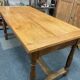 Table de ferme ancienne Louis XIII en chêne massif – Console / Îlot d'