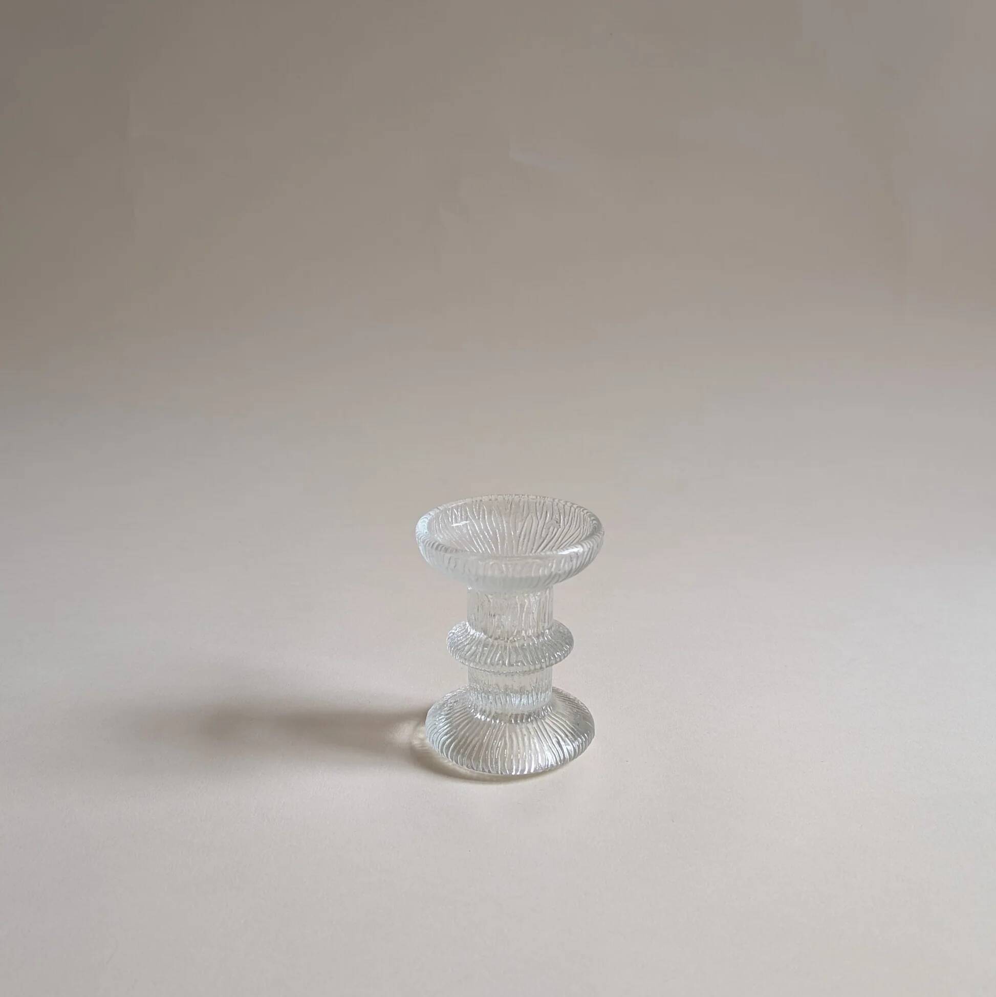 Glass candle holder