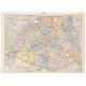 Old map of Paris, late 19th century