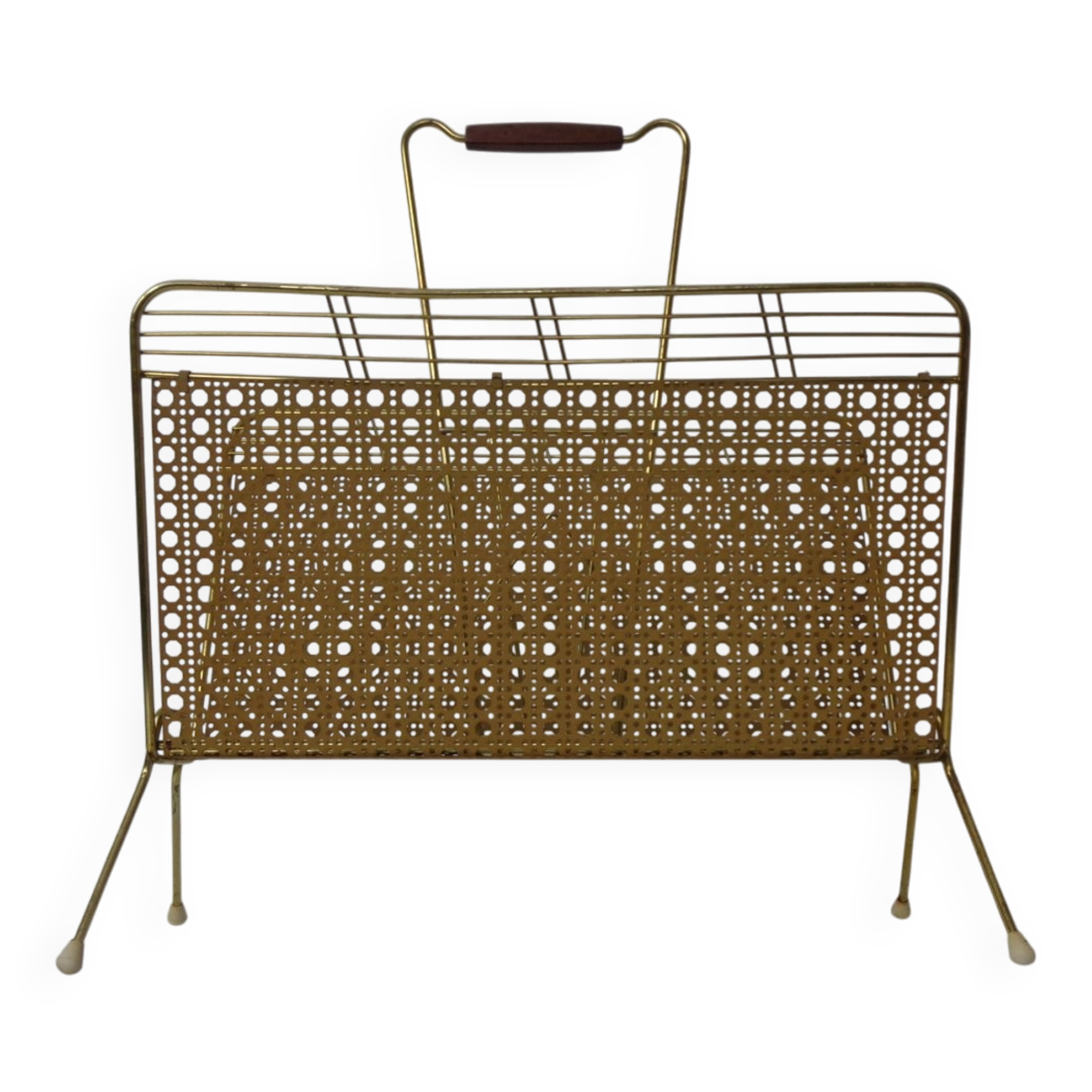 French metal magazine rack, 1960s