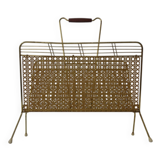 French metal magazine rack, 1960s
