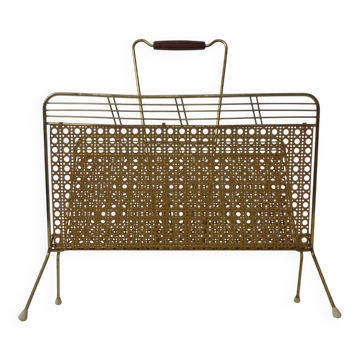 French metal magazine rack, 1960s