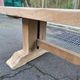 Restored 19th-century monastery dining table in solid oak, 220cm