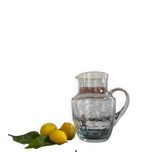 Large engraved crystal jug for orangeade
