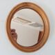 Vintage round wooden mirror