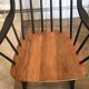 Vintage rocking chair in black stained beech