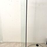 Glass and metal floor lamp 1980, Autograph