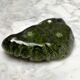 Small candle holder in green slip ceramic