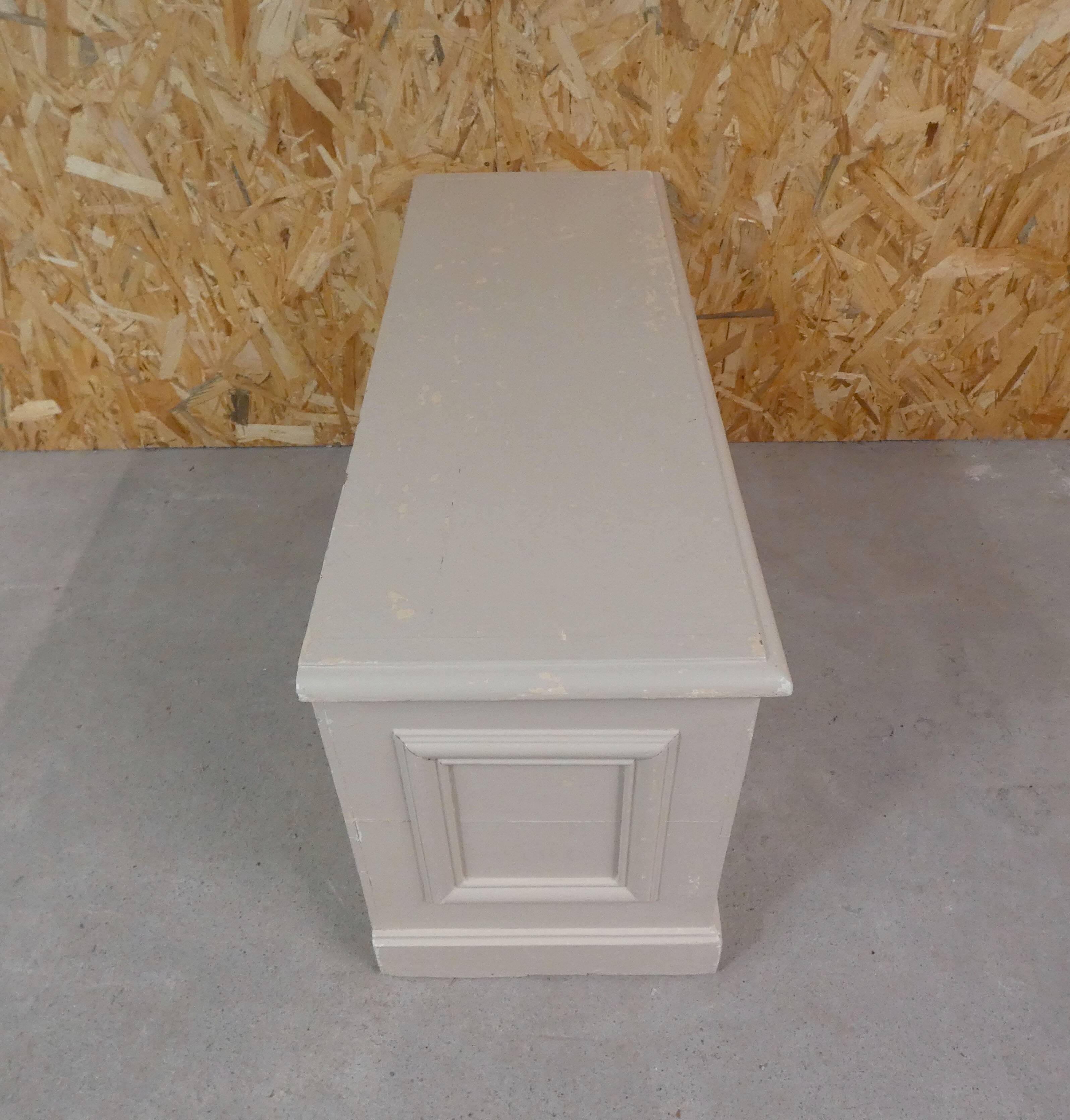 old solid wood bench chest