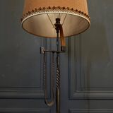 Neo-Gothic floor lamp with 2 candle holders, early 20th century, ironwork